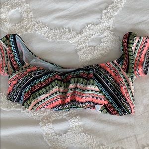 Hobie off the shoulder swim top